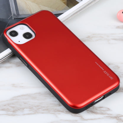 For iPhone 13 mini GOOSPERY SKY SLIDE BUMPER TPU + PC Sliding Back Cover Protective Case with Card Slot (Red) - iPhone 13 mini Cases by GOOSPERY | Online Shopping UK | buy2fix