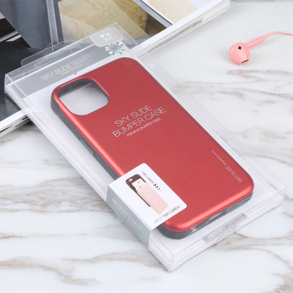 For iPhone 13 mini GOOSPERY SKY SLIDE BUMPER TPU + PC Sliding Back Cover Protective Case with Card Slot (Red) - iPhone 13 mini Cases by GOOSPERY | Online Shopping UK | buy2fix