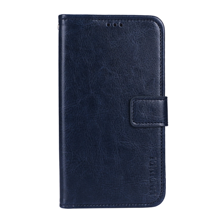 For Motorola Edge 20 Lite idewei Crazy Horse Texture Horizontal Flip Leather Case with Holder & Card Slots & Wallet(Dark Blue) - Motorola Cases by idewei | Online Shopping UK | buy2fix