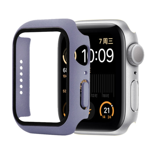 Shockproof PC+Tempered Glass Protective Case with Packed Carton For Apple Watch Series 6 & SE & 5 & 4 44mm(Lavender) - Watch Cases by buy2fix | Online Shopping UK | buy2fix