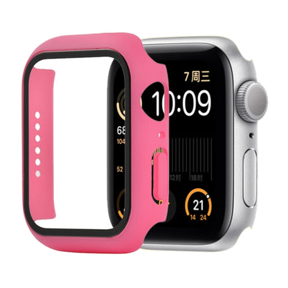 Shockproof PC+Tempered Glass Protective Case with Packed Carton For Apple Watch Series 6 & SE & 5 & 4 44mm(Rose Red) - Watch Cases by buy2fix | Online Shopping UK | buy2fix