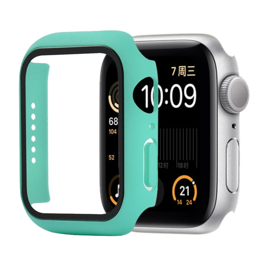 Shockproof PC+Tempered Glass Protective Case with Packed Carton For Apple Watch Series 6 & SE & 5 & 4 44mm(Light Green) - Watch Cases by buy2fix | Online Shopping UK | buy2fix