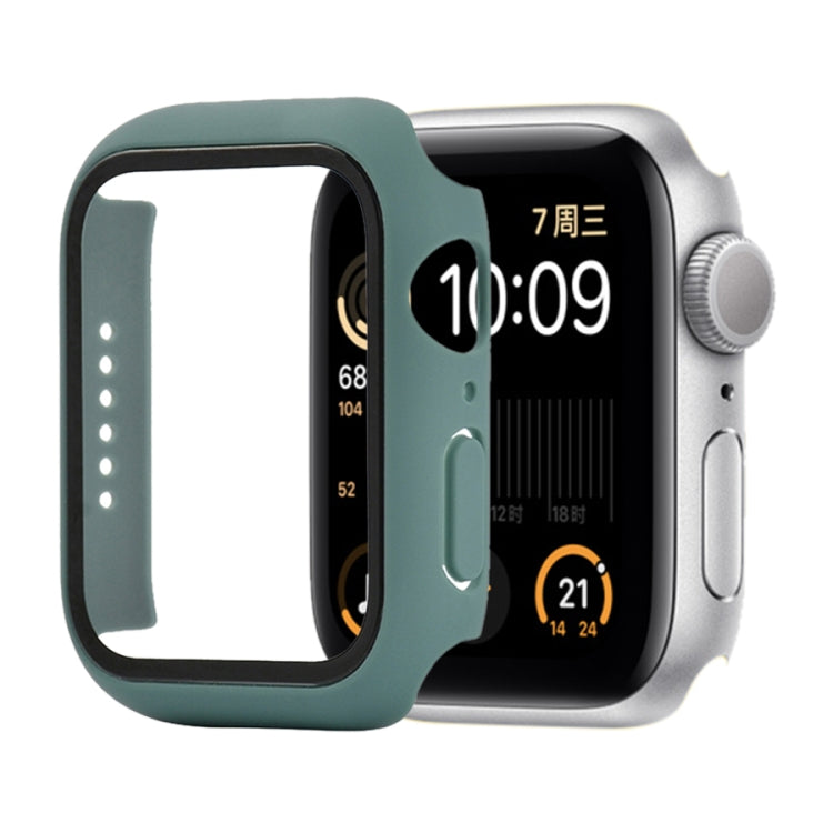 Shockproof PC+Tempered Glass Protective Case with Packed Carton For Apple Watch Series 6 & SE & 5 & 4 44mm(Official Green) - Watch Cases by buy2fix | Online Shopping UK | buy2fix