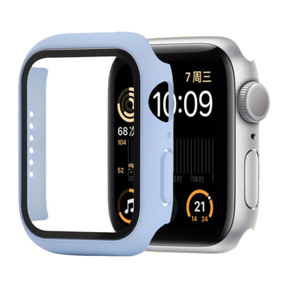 Shockproof PC+Tempered Glass Protective Case with Packed Carton For Apple Watch Series 6 & SE & 5 & 4 44mm(Ice Sea Blue) - Watch Cases by buy2fix | Online Shopping UK | buy2fix