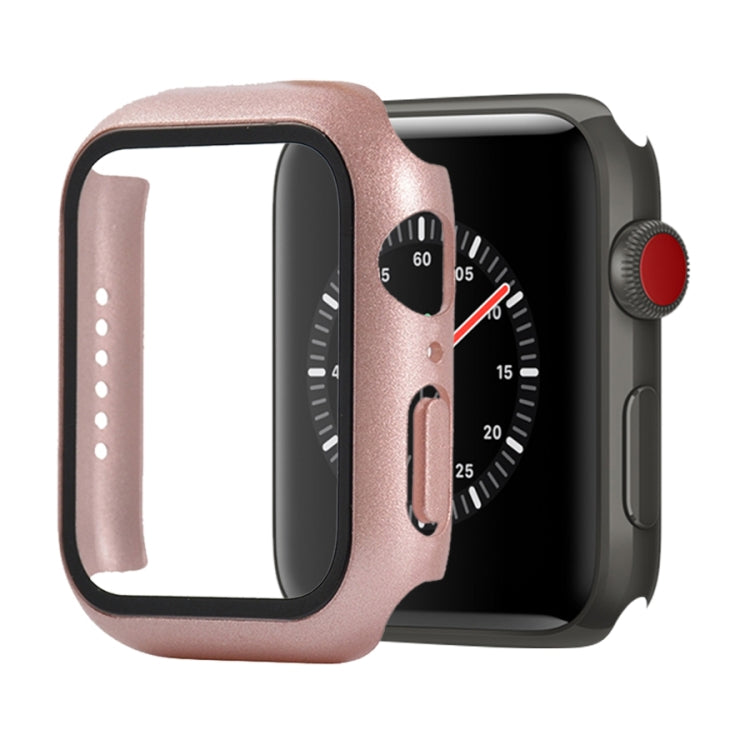 Shockproof PC+Tempered Glass Protective Case with Packed Carton For Apple Watch Series 3 & 2 & 1 42mm(Rose Gold) - Watch Cases by buy2fix | Online Shopping UK | buy2fix