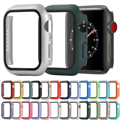 Shockproof PC+Tempered Glass Protective Case with Packed Carton For Apple Watch Series 3 & 2 & 1 42mm(Dark Green) - Watch Cases by buy2fix | Online Shopping UK | buy2fix