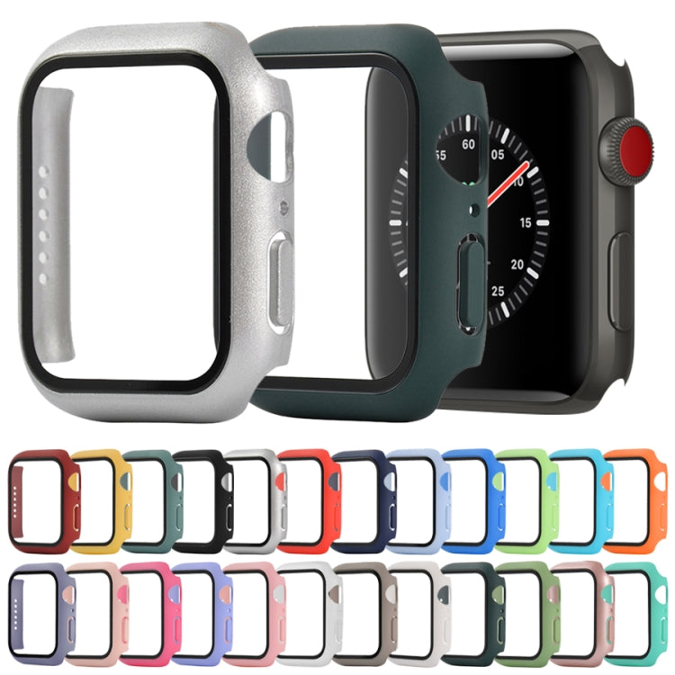 Shockproof PC+Tempered Glass Protective Case with Packed Carton For Apple Watch Series 3 & 2 & 1 42mm(Silver) - Watch Cases by buy2fix | Online Shopping UK | buy2fix
