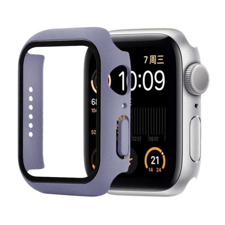 Shockproof PC+Tempered Glass Protective Case with Packed Carton For Apple Watch Series 6 & SE & 5 & 4 40mm(Lavender) - Watch Cases by buy2fix | Online Shopping UK | buy2fix