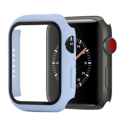 Shockproof PC+Tempered Glass Protective Case with Packed Carton For Apple Watch Series 3 & 2 & 1 38mm(Ice Sea Blue) - Watch Cases by buy2fix | Online Shopping UK | buy2fix