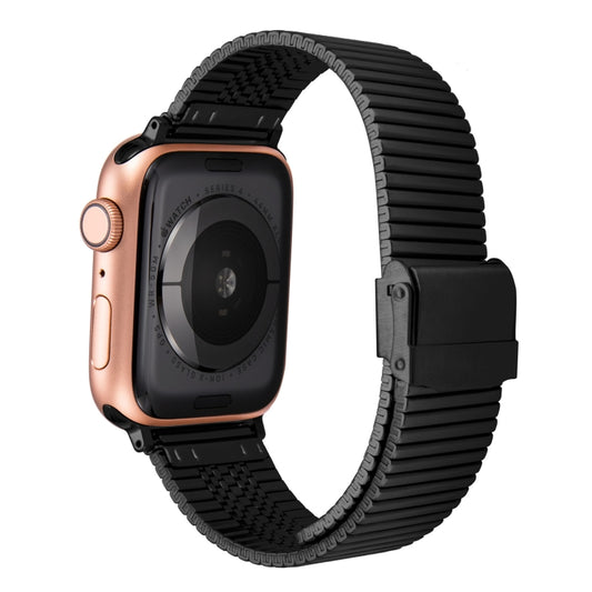 Multi-baht Steel Watch Band For Apple Watch Series 9&8&7 41mm / SE 3&SE 2&6&SE&5&4 40mm / 3&2&1 38mm(Black) by buy2fix