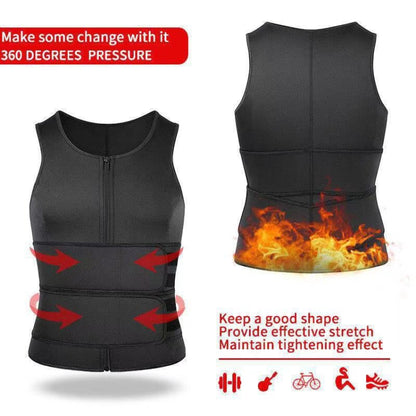 Neoprene Men Sport Body Shapers Vest Waist Body Shaping Corset, Size:L(Black) -  by buy2fix | Online Shopping UK | buy2fix