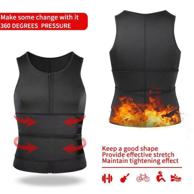 Neoprene Men Sport Body Shapers Vest Waist Body Shaping Corset, Size:XXXL(Grey) -  by buy2fix | Online Shopping UK | buy2fix