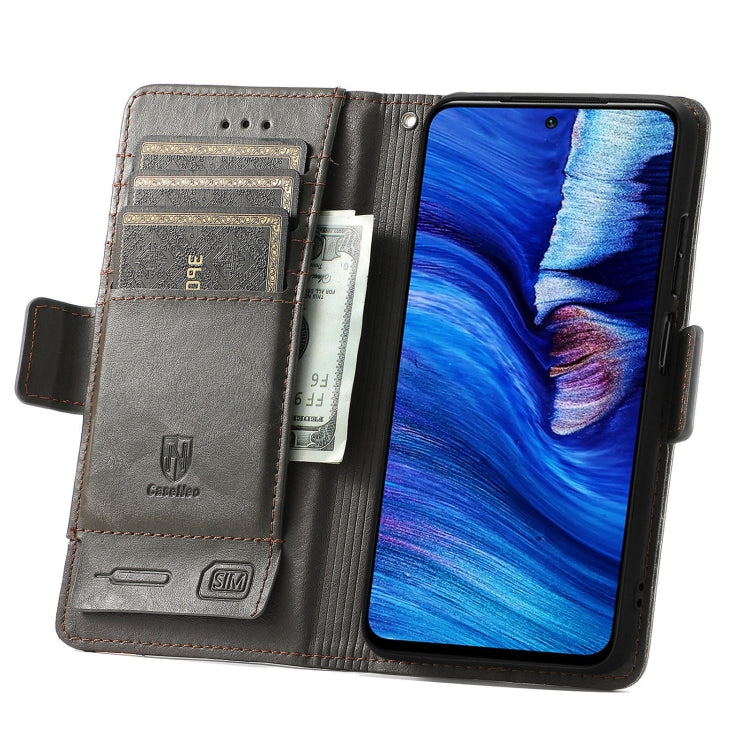 For Xiaomi Redmi Note 10 5G CaseNeo Business Splicing Dual Magnetic Buckle Horizontal Flip PU Leather Case with Holder & Card Slots & Wallet(Grey) - Xiaomi Cases by buy2fix | Online Shopping UK | buy2fix