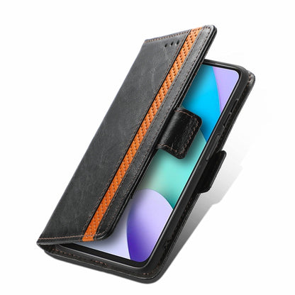 For Xiaomi Redmi 10 CaseNeo Business Splicing Dual Magnetic Buckle Horizontal Flip PU Leather Case with Holder & Card Slots & Wallet(Black) - Xiaomi Cases by buy2fix | Online Shopping UK | buy2fix