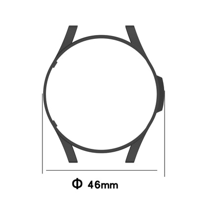 For Samsung Galaxy Watch4 Classic 46mm Half Coverage Hollowed PC Protective Case(Carbon Fibre) - Watch Cases by buy2fix | Online Shopping UK | buy2fix