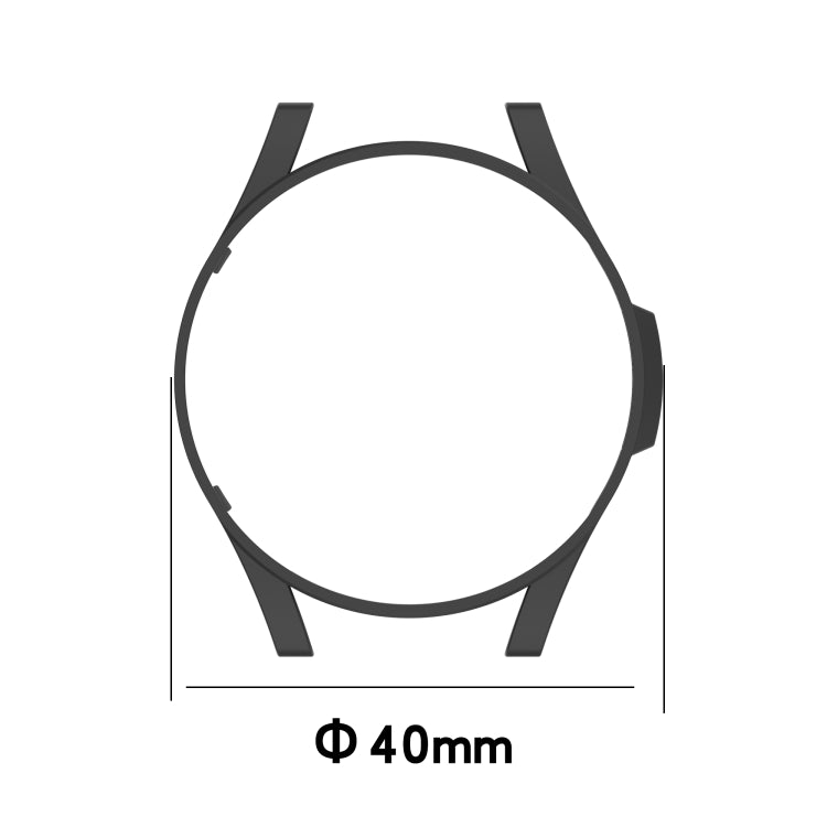 For Samsung Galaxy Watch4 40mm Half Coverage Hollowed PC Protective Case(Transparent White) - Watch Cases by buy2fix | Online Shopping UK | buy2fix