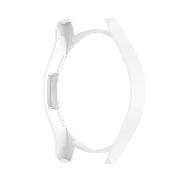 For Samsung Galaxy Watch4 44mm Half Coverage Hollowed PC Protective Case(White) - Watch Cases by buy2fix | Online Shopping UK | buy2fix