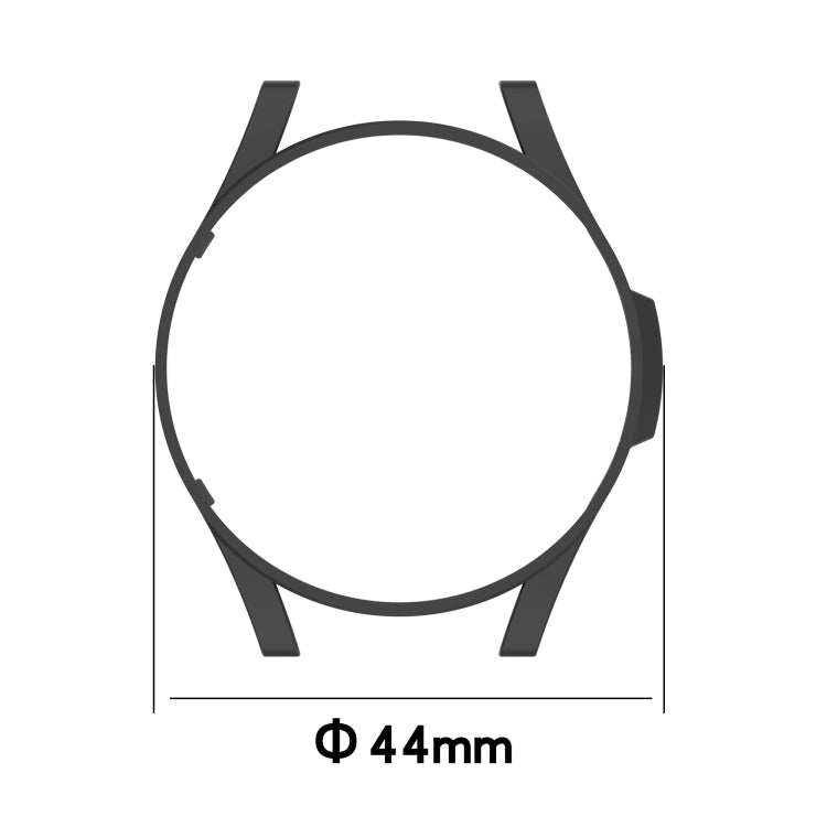 For Samsung Galaxy Watch4 44mm Half Coverage Hollowed PC Protective Case(White) - Watch Cases by buy2fix | Online Shopping UK | buy2fix