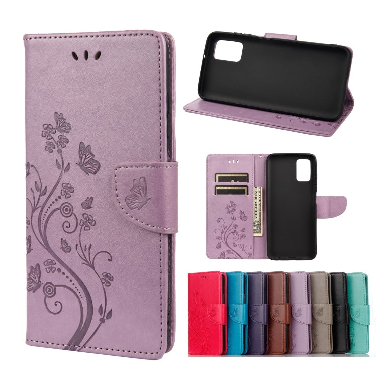 Butterfly Flower Pattern Horizontal Flip Leather Case with Holder & Card Slots & Wallet For Xiaomi Redmi 10(Light Purple) by buy2fix