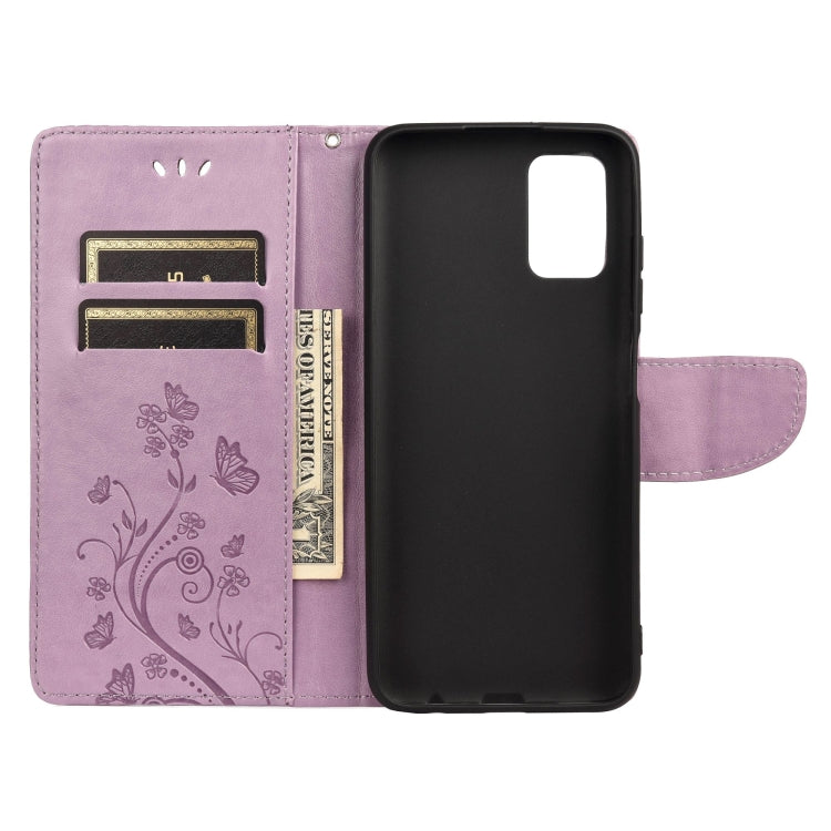 Butterfly Flower Pattern Horizontal Flip Leather Case with Holder & Card Slots & Wallet For Xiaomi Redmi 10(Light Purple) by buy2fix