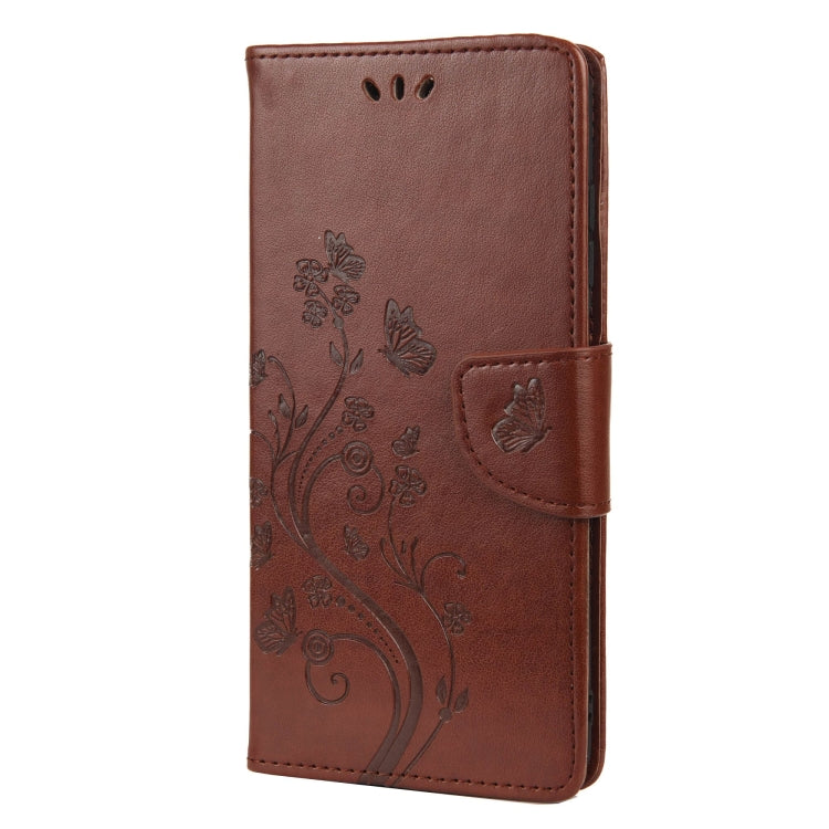 Butterfly Flower Pattern Horizontal Flip Leather Case with Holder & Card Slots & Wallet For Xiaomi Redmi 10(Brown) - Xiaomi Cases by buy2fix | Online Shopping UK | buy2fix