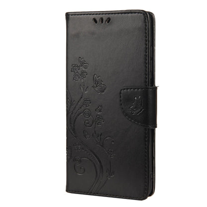 Butterfly Flower Pattern Horizontal Flip Leather Case with Holder & Card Slots & Wallet For Xiaomi Redmi 10(Black) - Xiaomi Cases by buy2fix | Online Shopping UK | buy2fix