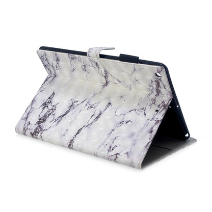 For iPad 10.2 3D Embossing Pattern Horizontal Flip Leather Case with Holder & Card Slots & Wallet(White Marble) - iPad 10.2 Cases by buy2fix | Online Shopping UK | buy2fix