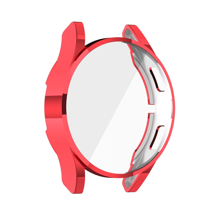 For Samung Galaxy Watch4 44mm Full Coverage TPU Electroplating Protective Case Cover(Red) - Watch Cases by buy2fix | Online Shopping UK | buy2fix