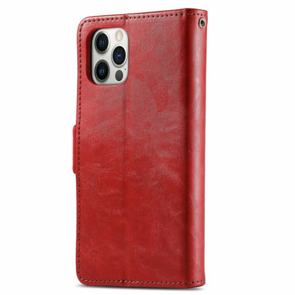 For iPhone 13 Pro CaseNeo Business Splicing Dual Magnetic Buckle Horizontal Flip PU Leather Case with Holder & Card Slots & Wallet (Red) - iPhone 13 Pro Cases by buy2fix | Online Shopping UK | buy2fix