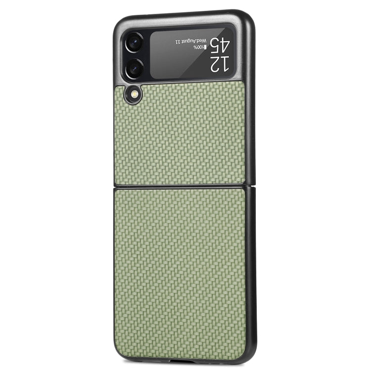 For Samsung Galaxy Z Flip3 5G Cross Pattern Slim PC Protective Case(Green) by buy2fix