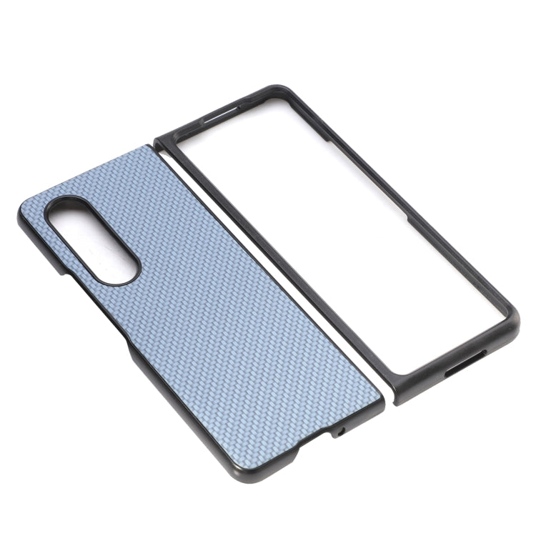 For Samsung Galaxy Z Fold3 5G Cross Pattern Slim PC Protective Case(Blue) by buy2fix