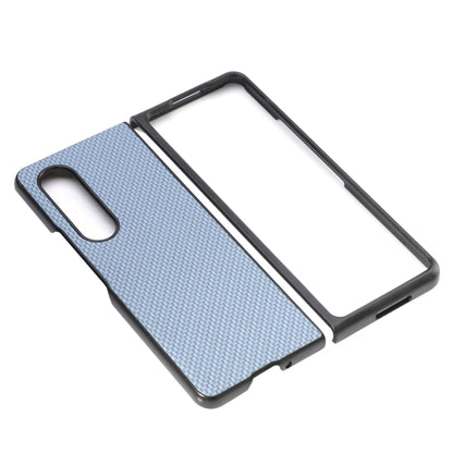 For Samsung Galaxy Z Fold3 5G Cross Pattern Slim PC Protective Case(Blue) by buy2fix