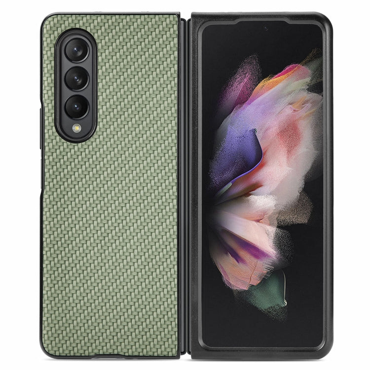 For Samsung Galaxy Z Fold3 5G Cross Pattern Slim PC Protective Case(Green) by buy2fix