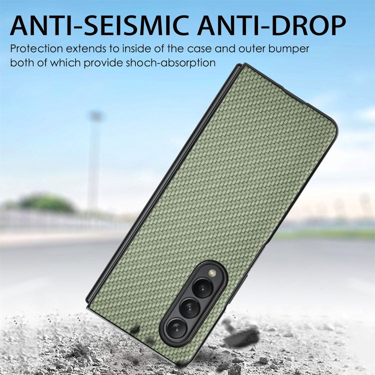For Samsung Galaxy Z Fold3 5G Cross Pattern Slim PC Protective Case(Green) by buy2fix