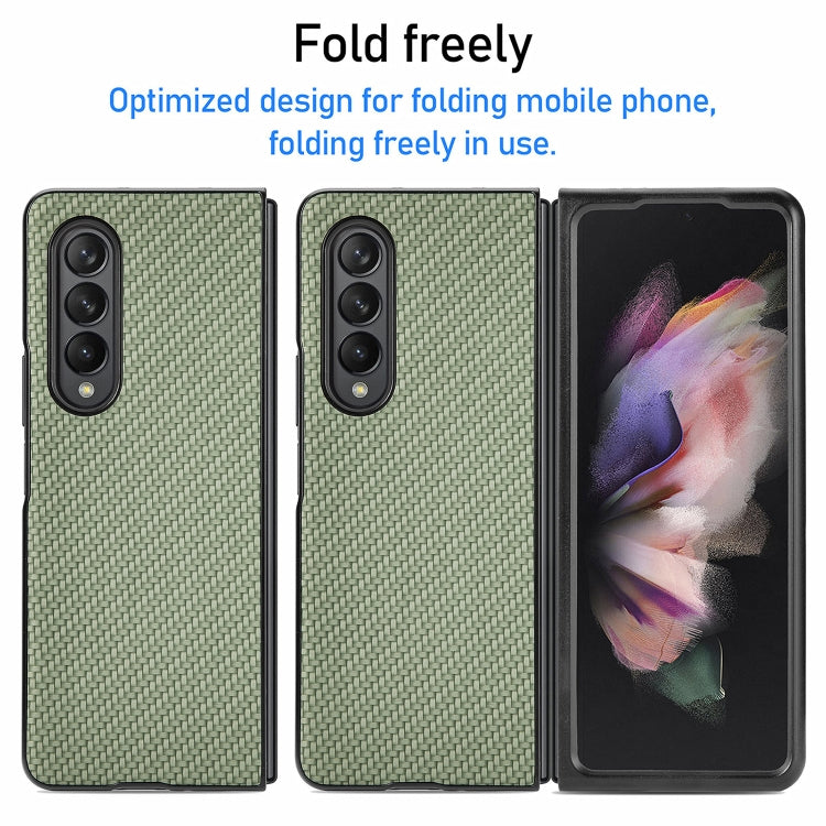 For Samsung Galaxy Z Fold3 5G Cross Pattern Slim PC Protective Case(Green) by buy2fix