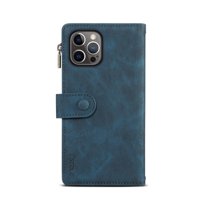 For iPhone 13 Pro Max Retro Frosted Horizontal Flip Leather Case with Holder & Card Slot & Wallet & Zipper Pocket & Lanyard (Deep Green) - iPhone 13 Pro Max Cases by buy2fix | Online Shopping UK | buy2fix