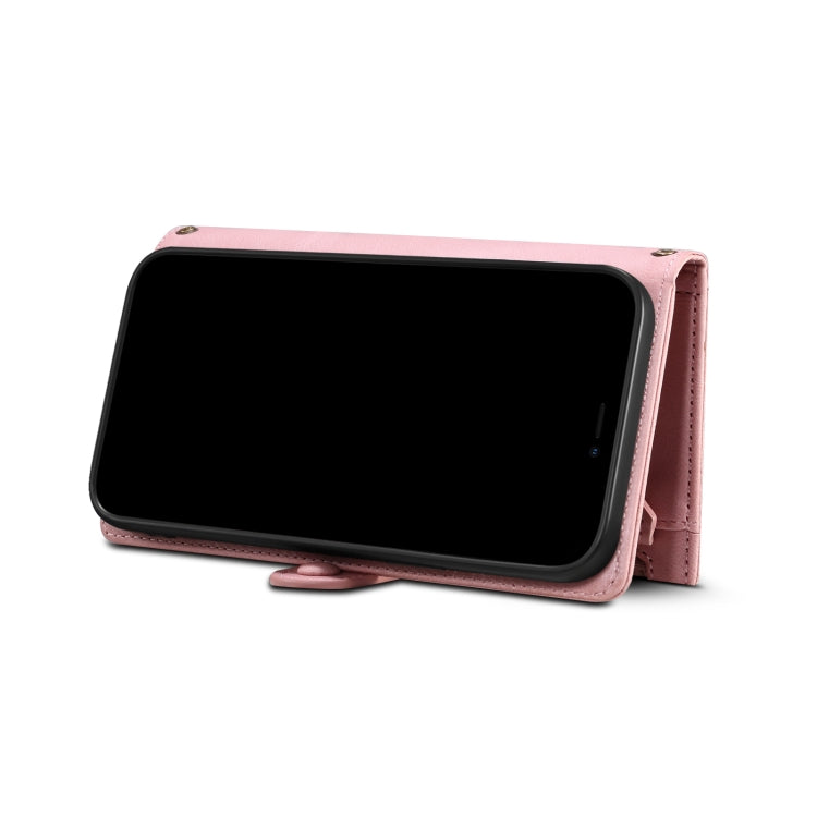 For iPhone 13 mini Retro Frosted Horizontal Flip Leather Case with Holder & Card Slot & Wallet & Zipper Pocket & Lanyard (Rose Gold) - iPhone 13 mini Cases by buy2fix | Online Shopping UK | buy2fix