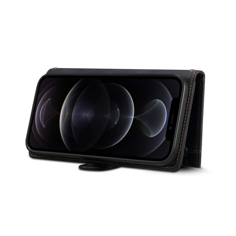 For iPhone 12 Pro Max Retro Frosted Horizontal Flip Leather Case with Holder & Card Slot & Wallet & Zipper Pocket & Lanyard(Black) - iPhone 12 Pro Max Cases by buy2fix | Online Shopping UK | buy2fix