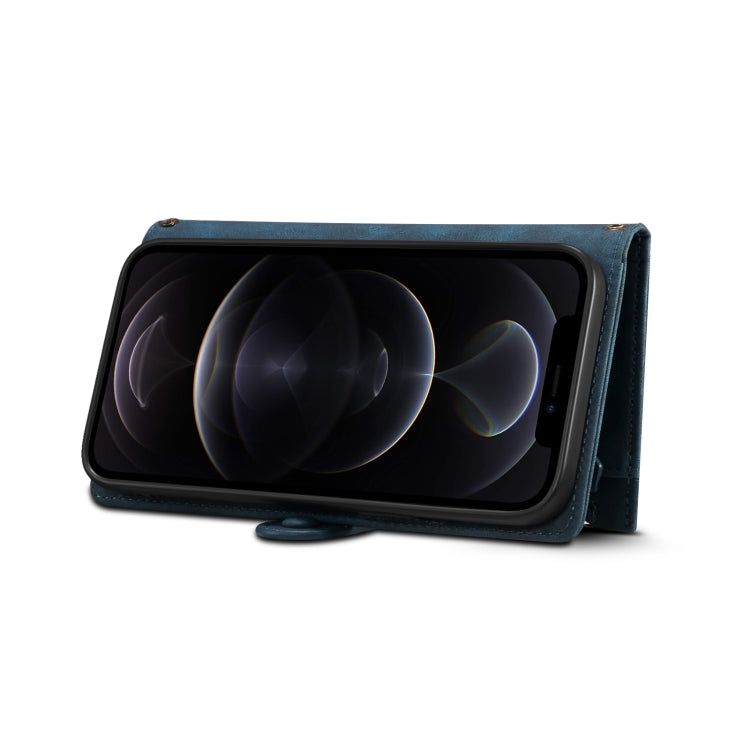 For iPhone 12 Retro Frosted Horizontal Flip Leather Case with Holder & Card Slot & Wallet & Zipper Pocket & Lanyard(Deep Green) - iPhone 12 / 12 Pro Cases by buy2fix | Online Shopping UK | buy2fix