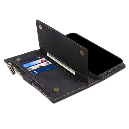 Retro Frosted Horizontal Flip Leather Case with Holder & Card Slot & Wallet & Zipper Pocket & Lanyard For iPhone 8 Plus & 7 Plus(Black) - More iPhone Cases by buy2fix | Online Shopping UK | buy2fix