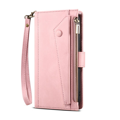 Retro Frosted Horizontal Flip Leather Case with Holder & Card Slot & Wallet & Zipper Pocket & Lanyard For iPhone 6 Plus & 6s Plus(Rose Gold) - More iPhone Cases by buy2fix | Online Shopping UK | buy2fix