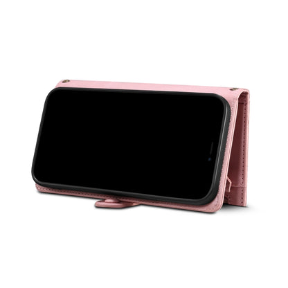 Retro Frosted Horizontal Flip Leather Case with Holder & Card Slot & Wallet & Zipper Pocket & Lanyard For iPhone 6 Plus & 6s Plus(Rose Gold) - More iPhone Cases by buy2fix | Online Shopping UK | buy2fix