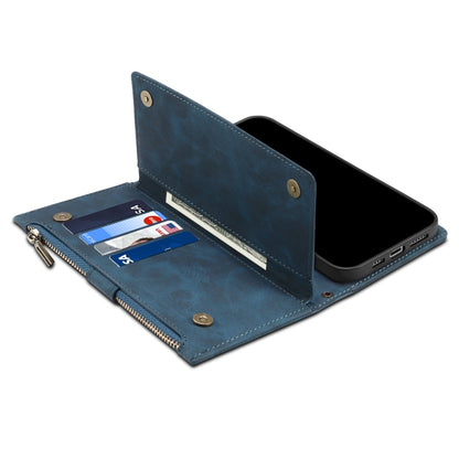 Retro Frosted Horizontal Flip Leather Case with Holder & Card Slot & Wallet & Zipper Pocket & Lanyard For iPhone 11(Deep Green) - iPhone 11 Cases by buy2fix | Online Shopping UK | buy2fix