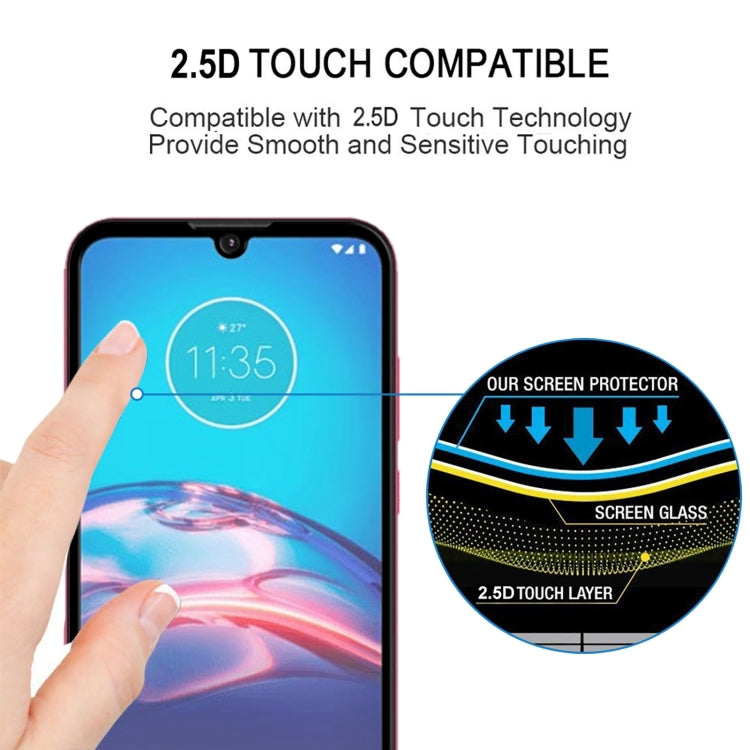 For Motorola Moto E6i Full Glue Full Cover Screen Protector Tempered Glass Film - Motorola Tempered Glass by buy2fix | Online Shopping UK | buy2fix