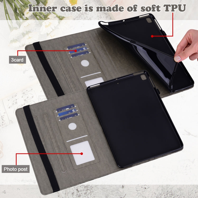 For iPad Pro 10.5 2017 / 10.2 2019 Tree & Deer Pattern Pressed Printing Horizontal Flip PU Leather Case with Holder & Card Slots & Sleep / Wake-up Function(Grey) - iPad 10.2 Cases by buy2fix | Online Shopping UK | buy2fix