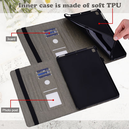 For iPad Pro 10.5 2017 / 10.2 2019 Tree & Deer Pattern Pressed Printing Horizontal Flip PU Leather Case with Holder & Card Slots & Sleep / Wake-up Function(Grey) - iPad 10.2 Cases by buy2fix | Online Shopping UK | buy2fix