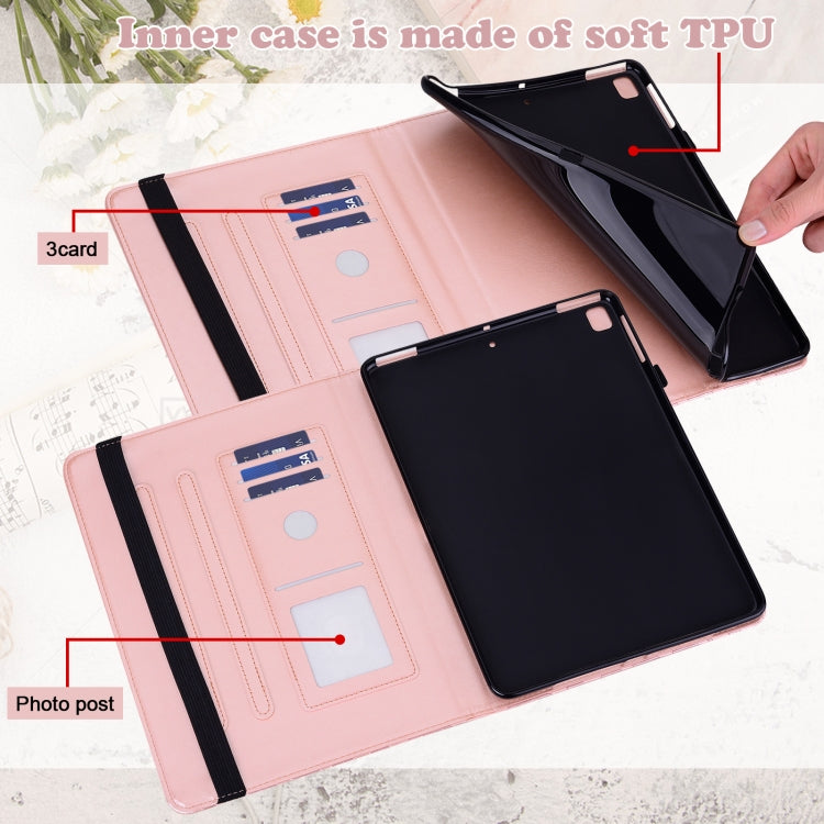 Tree & Deer Pattern Pressed Printing Horizontal Flip PU Leather Case with Holder & Card Slots & Sleep / Wake-up Function For iPad mini 5/4/3/2/1(Pink) - iPad Mini 4 & 3 & 2 & 1 Cases by buy2fix | Online Shopping UK | buy2fix
