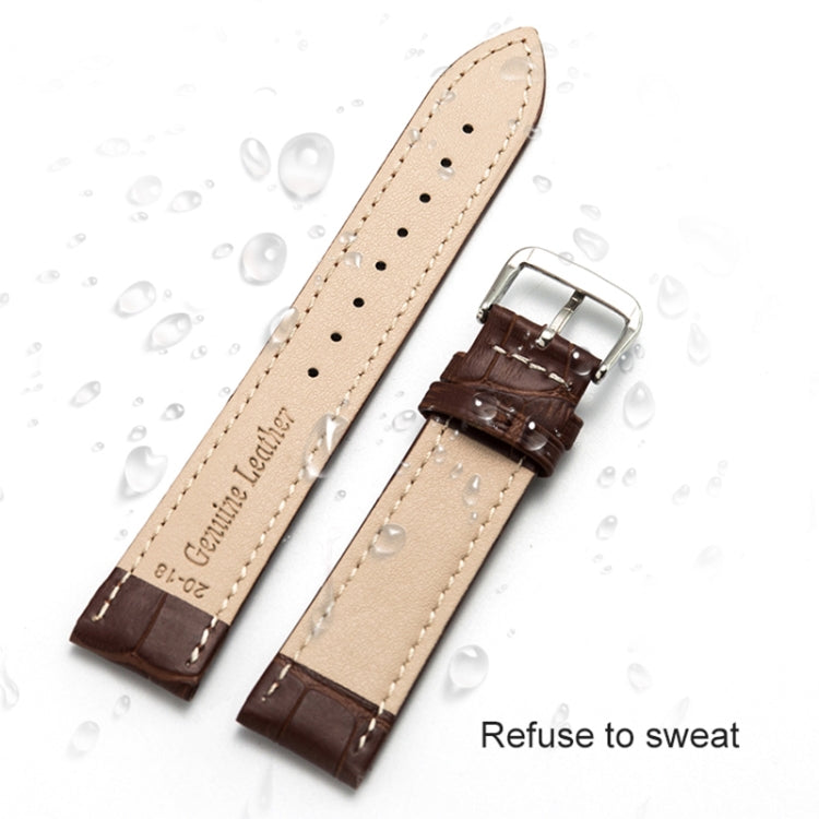 18mm Two-layer Cowhide Leather Bamboo Joint Texture Watch Band(Red) - Watch Bands by buy2fix | Online Shopping UK | buy2fix