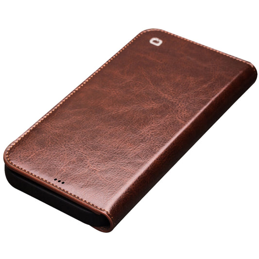 For iPhone 13 mini QIALINO Horizontal Flip Leather Case with Holder & Card Slots & Wallet (Brown) by QIALINO