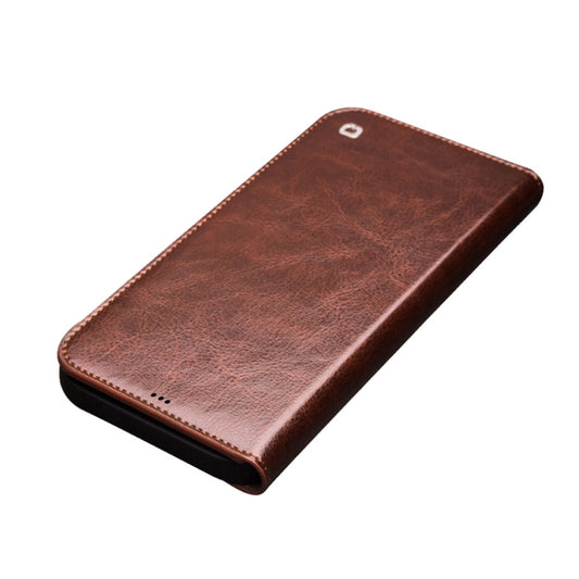 For iPhone 13 Pro Max QIALINO Horizontal Flip Leather Case with Holder & Card Slots & Wallet (Brown) by QIALINO